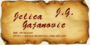 Jelica Gajanović vizit kartica